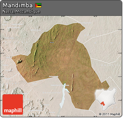 Satellite Map of Mandimba, lighten