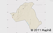 Shaded Relief Map of Mandimba, cropped outside