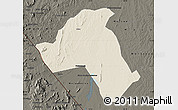 Shaded Relief Map of Mandimba, darken
