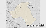 Shaded Relief Map of Mandimba, desaturated