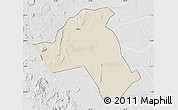 Shaded Relief Map of Mandimba, lighten, desaturated