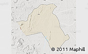 Shaded Relief Map of Mandimba, lighten, semi-desaturated