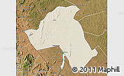 Shaded Relief Map of Mandimba, satellite outside