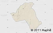 Shaded Relief Map of Mandimba, single color outside