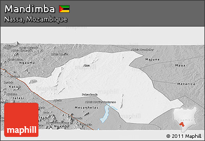 Gray Panoramic Map of Mandimba