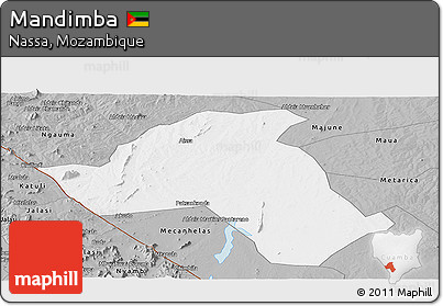 Gray Panoramic Map of Mandimba
