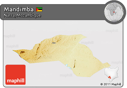Physical Panoramic Map of Mandimba, cropped outside