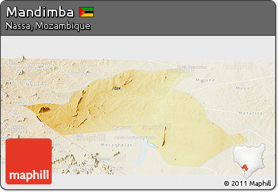 Physical Panoramic Map of Mandimba, lighten