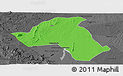 Political Panoramic Map of Mandimba, darken, desaturated