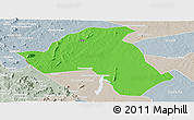Political Panoramic Map of Mandimba, lighten, semi-desaturated