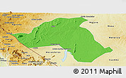 Political Panoramic Map of Mandimba, physical outside