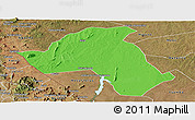 Political Panoramic Map of Mandimba, satellite outside