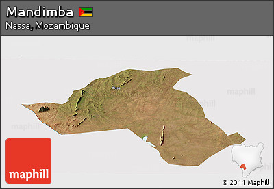 Satellite Panoramic Map of Mandimba, cropped outside