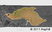 Satellite Panoramic Map of Mandimba, darken, desaturated