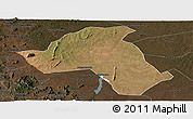 Satellite Panoramic Map of Mandimba, darken