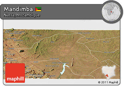 Satellite Panoramic Map of Mandimba