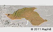 Satellite Panoramic Map of Mandimba, lighten, semi-desaturated