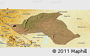 Satellite Panoramic Map of Mandimba, physical outside