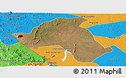 Satellite Panoramic Map of Mandimba, political outside