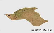 Satellite Panoramic Map of Mandimba, single color outside