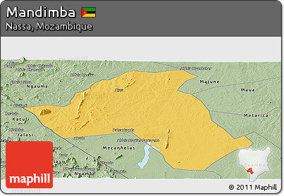 Savanna Style Panoramic Map of Mandimba