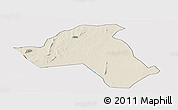 Shaded Relief Panoramic Map of Mandimba, cropped outside