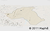 Shaded Relief Panoramic Map of Mandimba, lighten