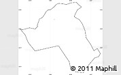 Blank Simple Map of Mandimba, cropped outside, no labels