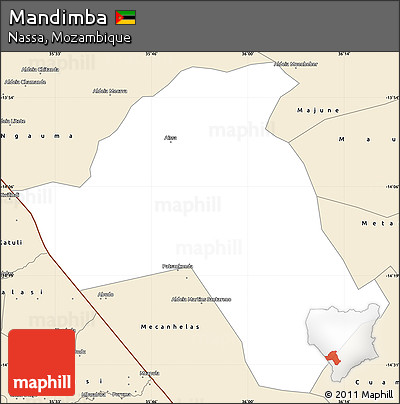 Classic Style Simple Map of Mandimba