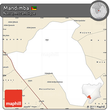 Classic Style Simple Map of Mandimba