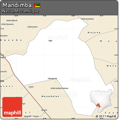 Classic Style Simple Map of Mandimba