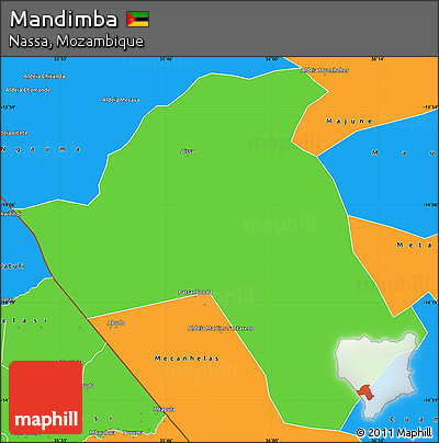 Political Simple Map of Mandimba
