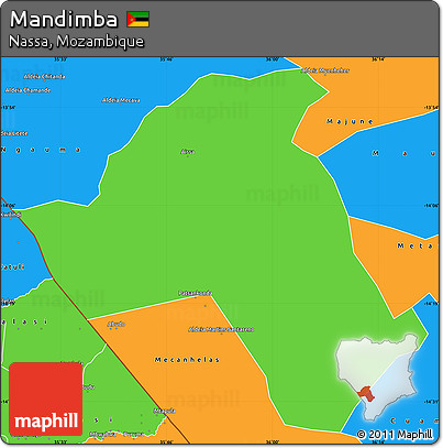 Political Simple Map of Mandimba
