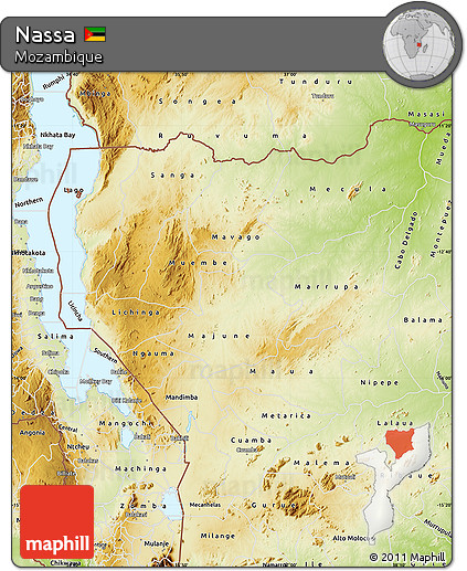 Physical Map of Nassa