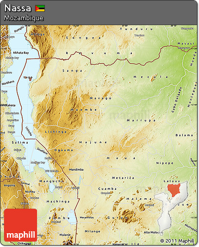 Physical Map of Nassa