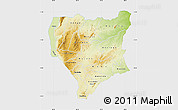 Physical Map of Nassa, single color outside