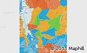 Political Map of Nassa, political shades outside
