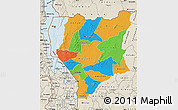 Political Map of Nassa, shaded relief outside