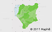 Political Shades Map of Nassa, cropped outside