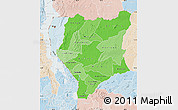 Political Shades Map of Nassa, lighten