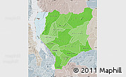 Political Shades Map of Nassa, lighten, semi-desaturated