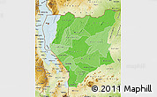 Political Shades Map of Nassa, physical outside