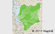 Political Shades Map of Nassa, shaded relief outside