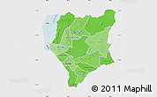 Political Shades Map of Nassa, single color outside