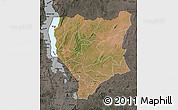 Satellite Map of Nassa, darken, semi-desaturated