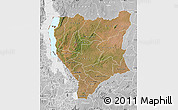 Satellite Map of Nassa, lighten, desaturated