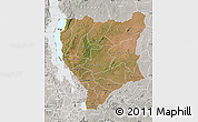 Satellite Map of Nassa, lighten, semi-desaturated