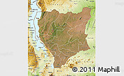 Satellite Map of Nassa, physical outside