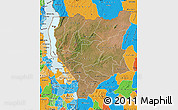 Satellite Map of Nassa, political outside