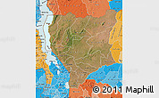 Satellite Map of Nassa, political shades outside